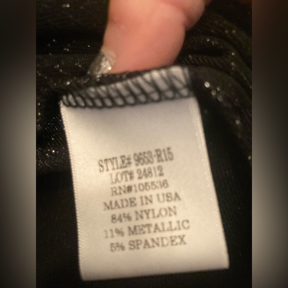 Slinky Brand Lurex Cardigan MED Silver & Black Tuxedo Front Lapels GREAT TOPPER - Picture 7 of 7